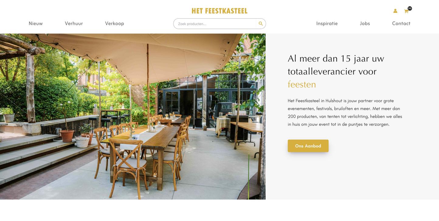 De website van Het Feestkasteel